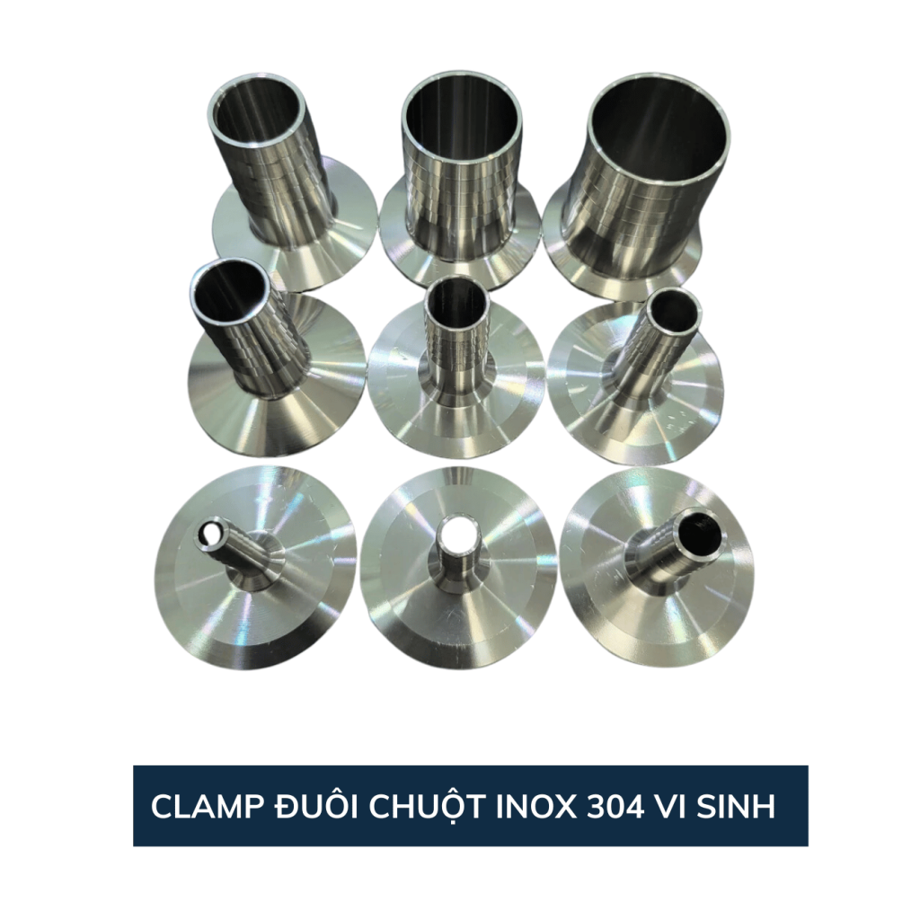 Mặt clamp đuôi chuột inox vi sinh