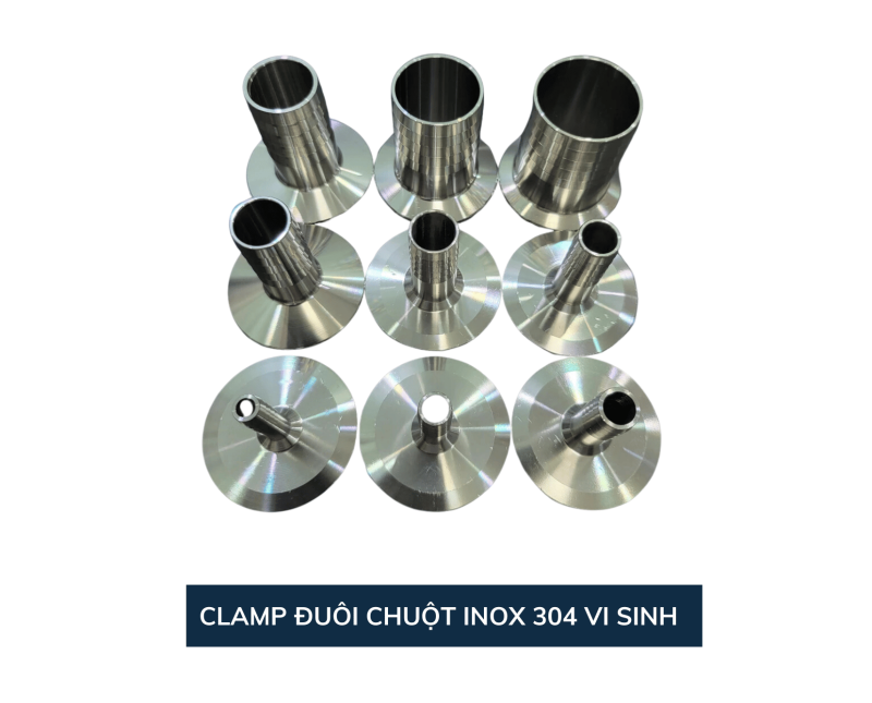 Mặt clamp đuôi chuột inox vi sinh
