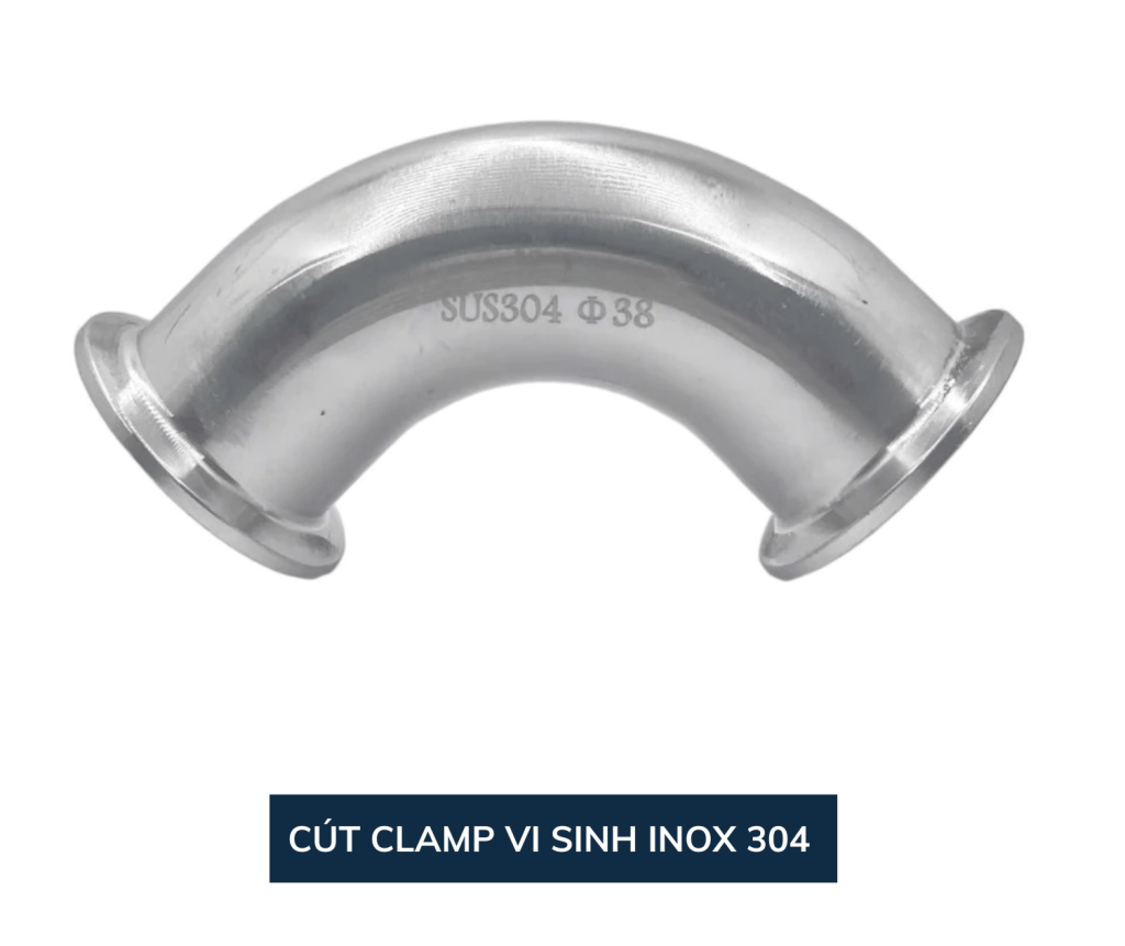 Cút clamp vi sinh inox 304