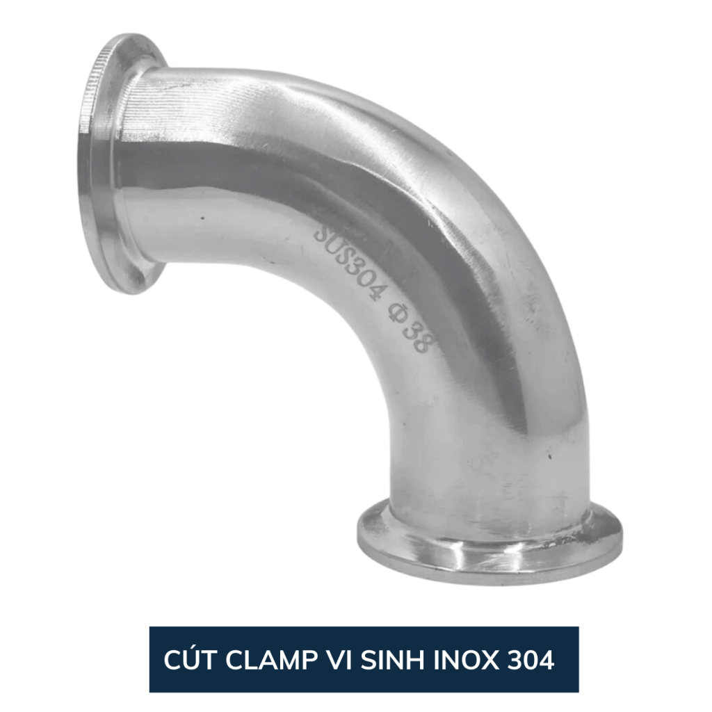 Cút clamp vi sinh inox 304/316L