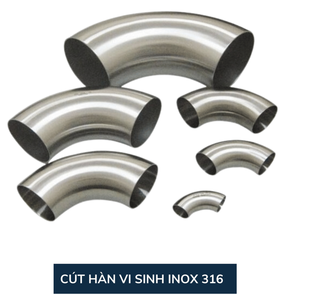 Cút hàn vi sinh inox 304