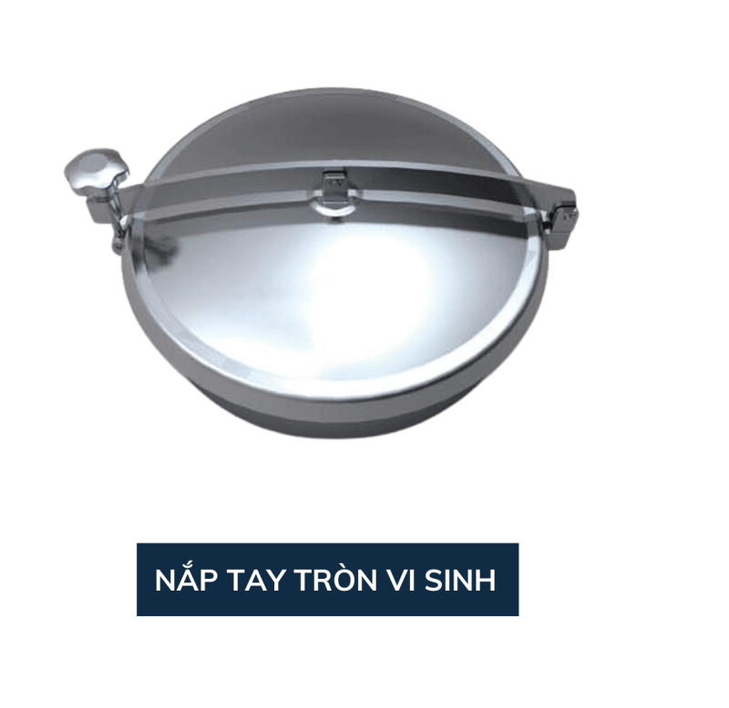 Nắp tay tròn inox vi sinh