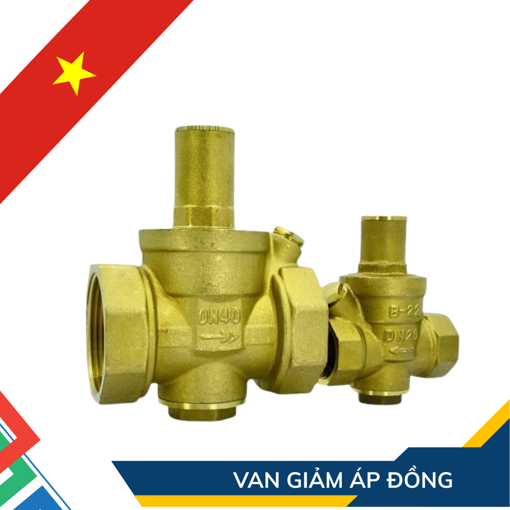 Van giảm áp đồng dùng cho hệ thống nước và khí