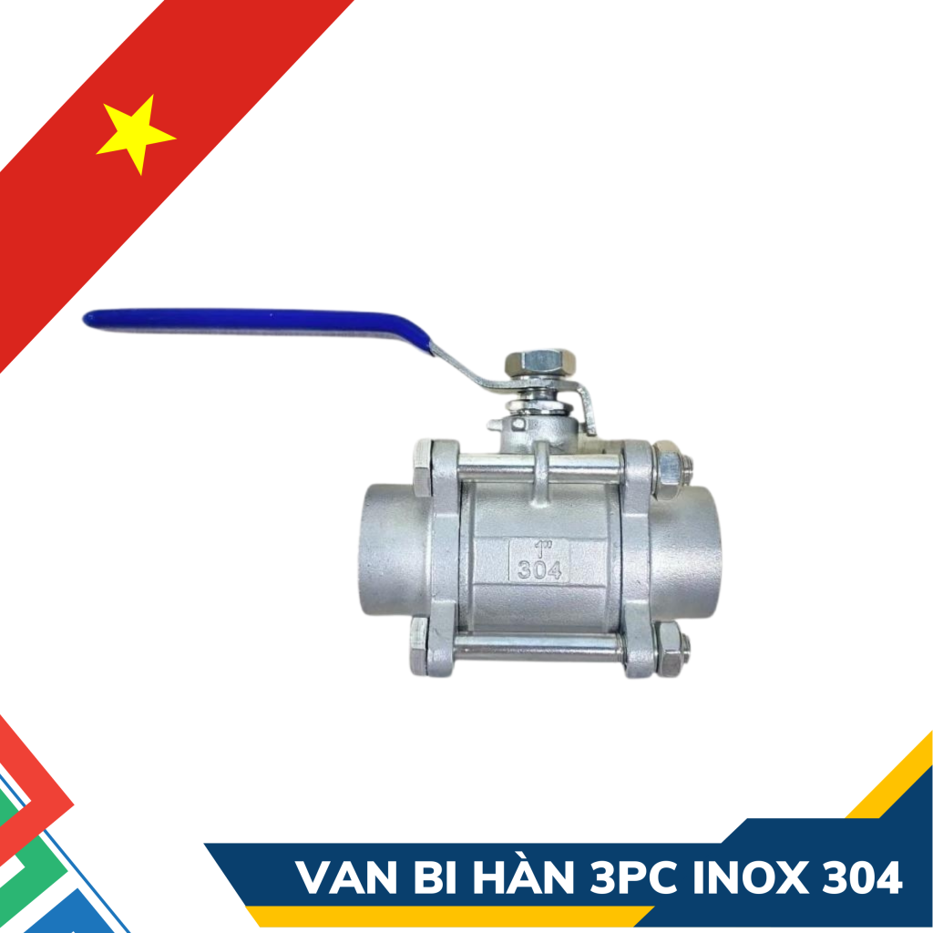 Van bi 3PC hàn inox 304 – Inox Tân Trường Giang